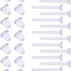 Plastic Earrings,Clear Earrings Clear Post Earring Posts and Backs Silicone Stud 100 Pairs Back Blank Pins Stud…