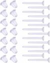 Plastic Earrings,Clear Earrings Clear Post Earring Posts and Backs Silicone Stud 100 Pairs Back Blank Pins Stud…