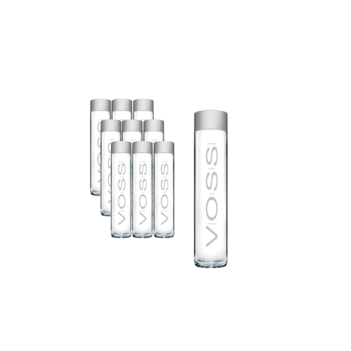 Voss Artesian Still Water 12.7 Fl oz (Pack of 9) - Premium Glass Bottle
