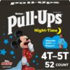 Wholesale Pull-Ups Boys' Night-Time Potty Training Pants, Size 4T-5T Overnight Training Underwear (38-50 lbs), 52 Ct
