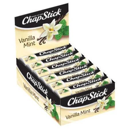 Chapstick Lip Balm, Vanilla Mint, 0.15oz, Counter Display