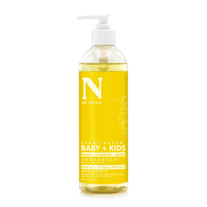 Plant-Based Multi-Purpose Baby + Kids Soap Unscented (16oz)