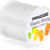 Wholesale Paxcoo 1mm Elastic Bracelet String Cord Stretch Bead Cord for Jewelry Making and Bracelet Making White 1 MM White