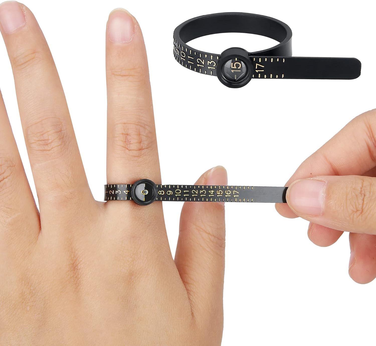 Wholesale Upgraded Ring Sizer Measuring Set Reusable Finger Size Gauge Measure Tool Jewelry Sizing Tools 1-17 USA Rings Size