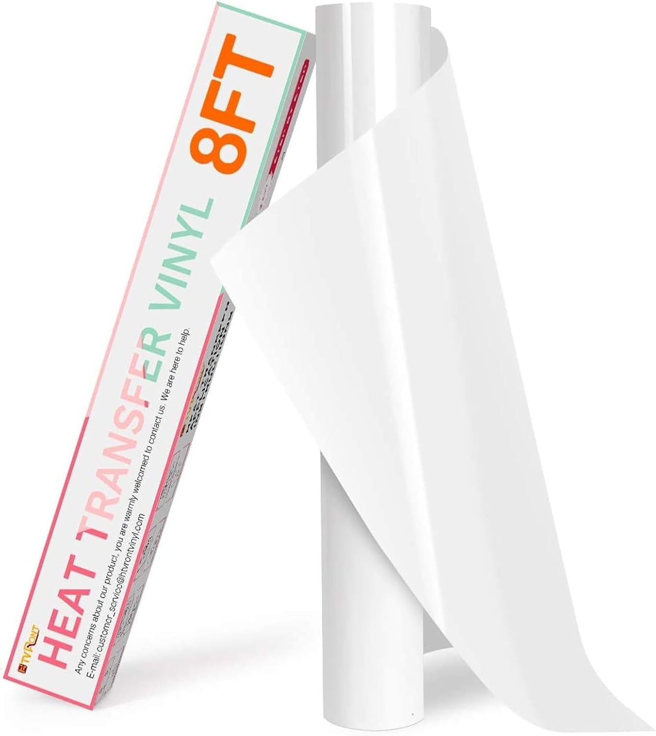 Wholesale HTVRONT HTV Vinyl Rolls Heat Transfer Vinyl - 12" x 8ft White HTV Vinyl for Shirts, Iron on Vinyl for Cricut & Cameo - Easy to Cut & Weed for Heat Vinyl Design (White) A-White 12" x 8 FT