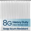 Wholesale LiBa Bathroom Shower Curtain - Waterproof Plastic Shower Curtain Premium PEVA Non-Toxic with Rust Proof Grommets Clear 8G Heavy Duty Bathroom Accessories 72x72 1a. 8g-clear *72" W x 72" H