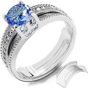 Wholesale 5 STARS UNITED Ring Sizer Adjuster for Loose Rings - 8 Pack Easy-Clip Guards, Fits Flat Bands Up to 8mm, Spacers & Tighteners, Reduces Size by 0.5-1, Invisible Design for Women & Men 8 pcs (1.5-8 mm)