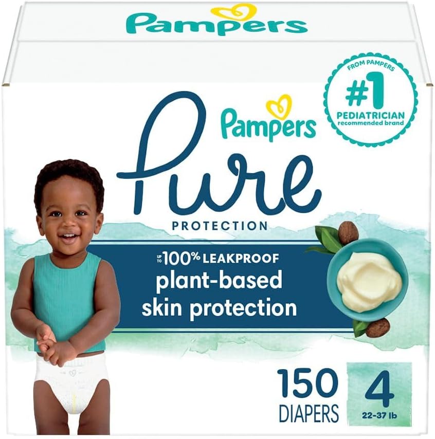 Wholesale Pampers Pure Protection Disposable Diapers, One Month Supply, Diapers Size 4, 150 count Size 4 150