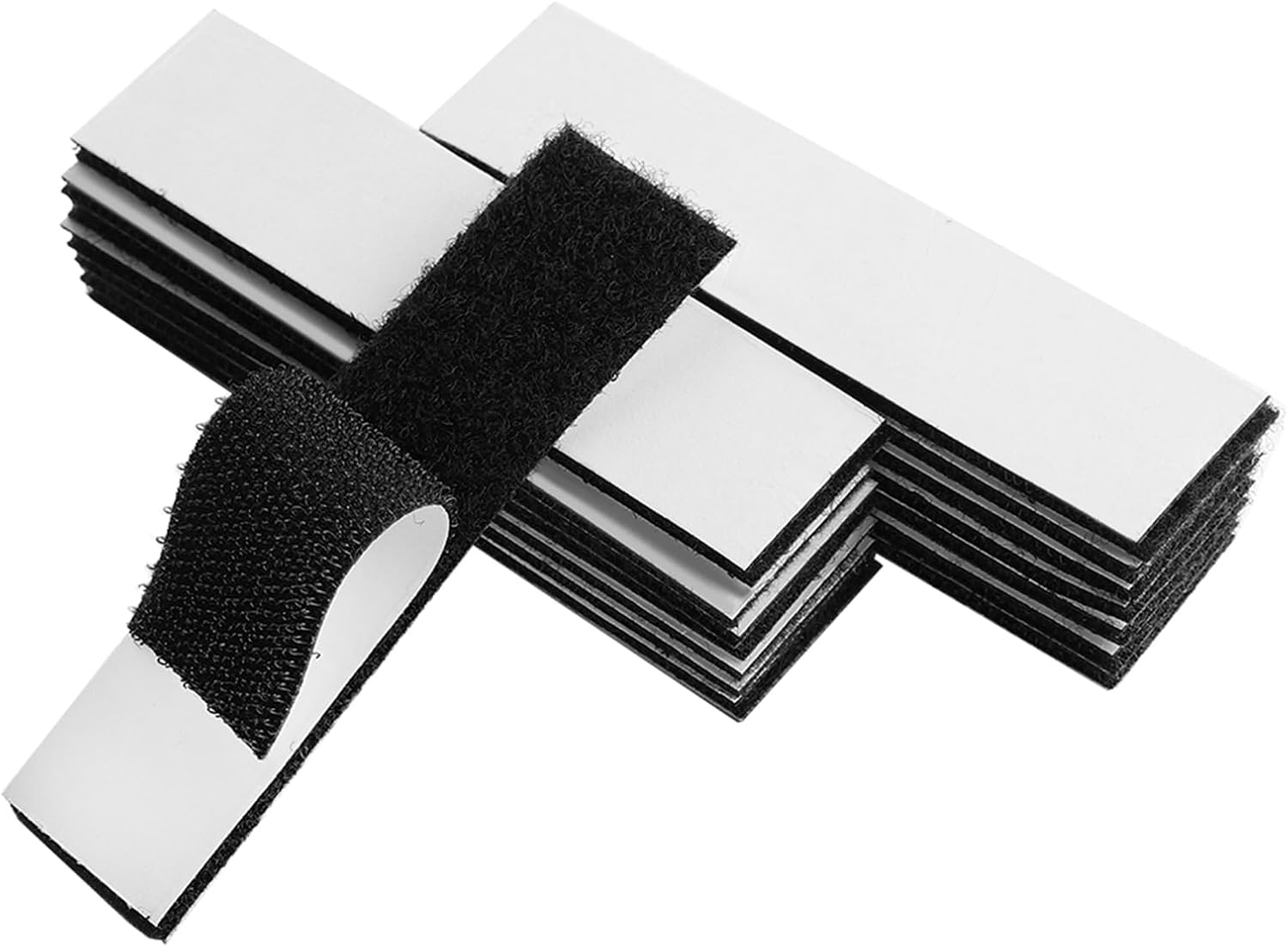 Wholesale Melsan 1x4 inch Hook and Loop Strips with Adhesive - 15 Sets, Strong Back Adhesive Fasten Mounting Tape for Home or Office Use - Instead of Holes and Screws, Black Black 1 inch x 4 inch-15 Sets
