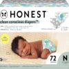 Wholesale The Honest Company Clean Conscious Diapers | Plant-Based, Sustainable | Above It All + Pandas | Club Box, Size Newborn, 72 Count