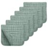 Wholesale Looxii Muslin Burp Cloths 100% Cotton Large 20''x10'' Extra Soft and Absorbent 6 Pack Baby Burping Cloth for Boys Girls (Dark Green)