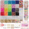 Wholesale Mio Angle Bracelet Making Kit for Beginner 5000Pcs Preppy Polymer Friendship Bracelet Making with Charms Kit for Jewelry Making DIY Arts and Crafts Birthday Gifts Toys for Kids Age 6-13 Multicolor