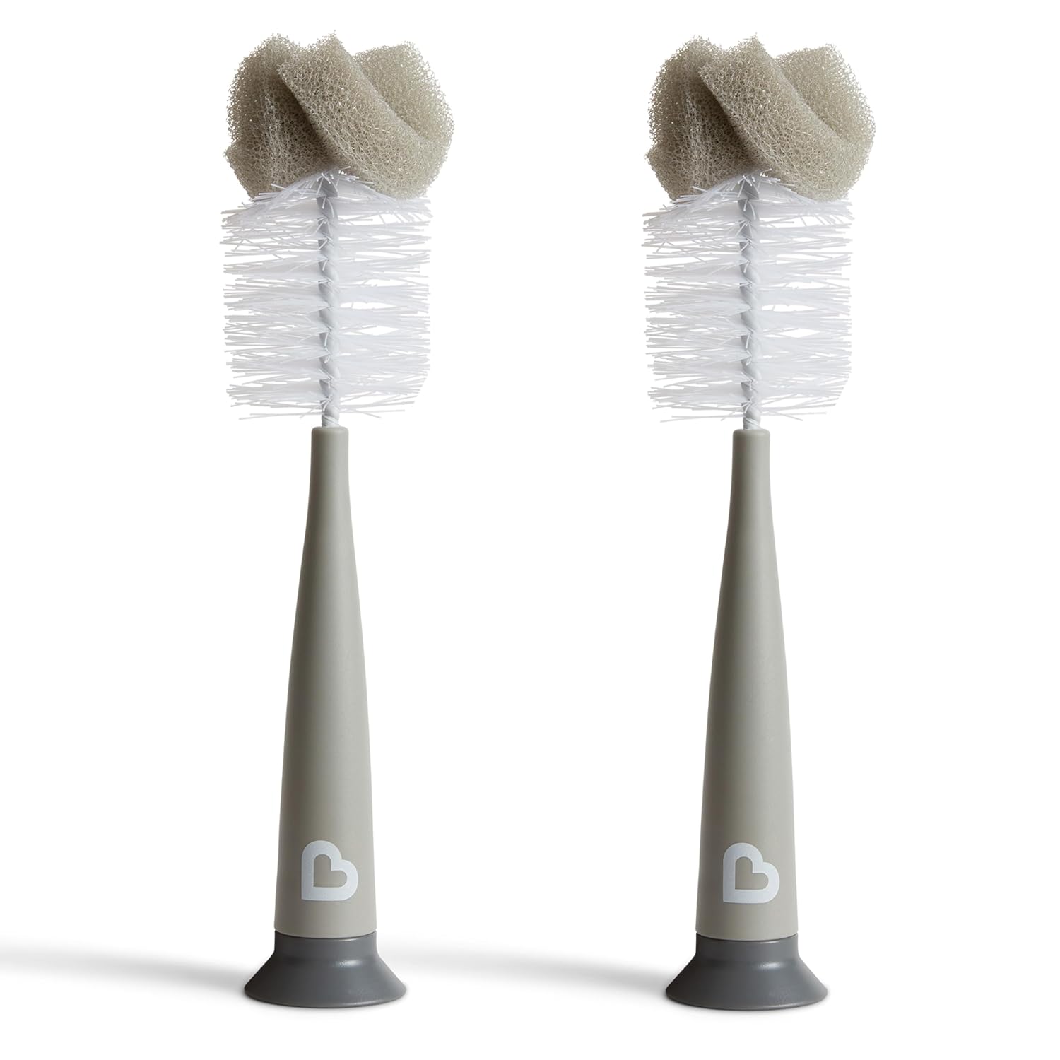 Wholesale Munchkin® Sponge™ Bottle Brush, Modern Design, 2 Pack, Grey Modern Bottle Brush, Grey
