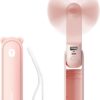 Wholesale JISULIFE Handheld Mini Fan, 3 IN 1 Hand Fan, USB Rechargeable Small Pocket Fan [12-19 Working Hours] with Power Bank, Flashlight, Portable Fan for Travel/Summer/Concerts/Lash, Gifts for Women(Pink)