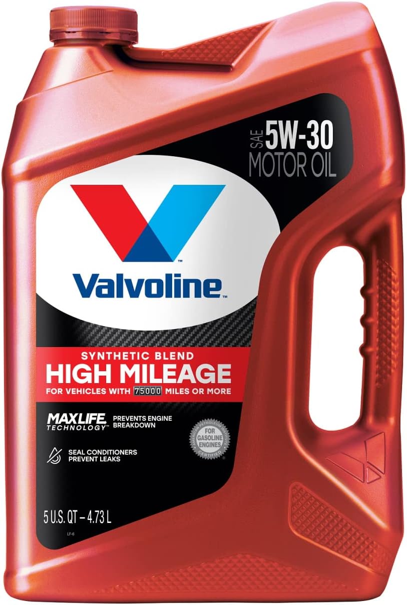 Wholesale Valvoline High Mileage with MaxLife Technology SAE 5W-30 Synthetic Blend Motor Oil 5 QT High Mileage 5 QT 5W-30