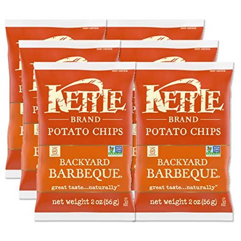 Kettle Brand Potato Chips, Backyard Barbeque, 2 oz (Pack of 6)