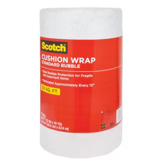 BUBBLE WRAP – 12″ x 30′ (30 sq ft)