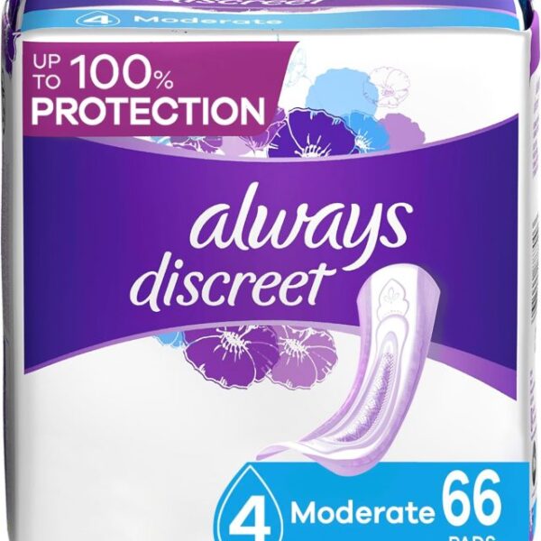 ALWAYS DISCREET PADS 66ct MODERATE